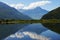 Mountain lake landscape in Italy