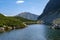 mountain lake in late summer in Slovakian Carpathian Tatra