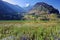 Mountain lake morning in Jiuzhaigou Valley