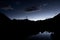 Mountain Lake at night Himalayas Tibet