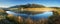 Mountain lake panorama - Slovakia Tatras at sunrise