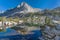 Mountain lake and peak in Eastern Sierra Nevada