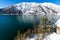 Mountain lake snow landscape in the Alps, Austria, Achensee, Tirol