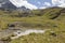 Mountain Lake in the valley of Engadin, Switzerland