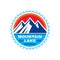 Mountain lake - vector logo template concept illustration. Outdoor adventure creative badge sign. Graphic design element