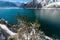 Mountain lake view snow landscape in the Alps, Austria, Achensee, Tiro