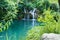 Mountain Lake and Waterfall in Polilimnio area in Messinia