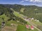 Mountain landcsape at summer time in south of Poland. View from