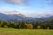 Mountain landscape, autumn sunny morning. Carpathian Mountain