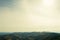 Mountain landscape with beautiful, bright, sunny skies