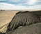 Mountain landscape in Black Desert near Bahariya, Egypt