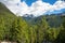 Mountain Landscape in Canada uderb Blue Sky with Clouds