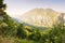 Mountain landscape with canyon of Cetina river, Dinara mountains, Omis, Dalmatia, Croatia