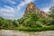 Mountain landscape. Canyon Ihlara, Cappadocia, Turkey. Green tour