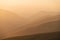 Mountain landscape in the Carpathian Mountains, at sunrise