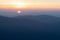 Mountain landscape in the Carpathian Mountains, at sunrise