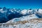 Mountain landscape of Caucasian mountains, Dombay, Russia