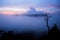 Mountain landscape in the clouds - Bromo volcano view Indonesia