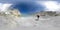Mountain landscape with crater lake vr360