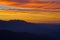 Mountain landscape in early spring after sunset, mount Stolovi