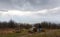 The mountain landscape of East Westphalia with an older hiker.