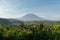 Mountain landscape farmlands and village Bali, Indonesia.