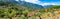 Mountain landscape and Fornalutx village panorama on Majorca