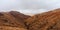 Mountain landscape. Fuerteventira. Canary Islands. Spain