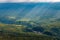 Mountain landscape. Gorge and mountains covered by forest