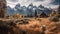 mountain landscape Grand Teton National Park. ai generative