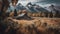mountain landscape Grand Teton National Park. ai generative