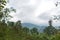 Mountain landscape, green slopes. Beauty of mountains. Little Adam peak, mountain in the fog view from the jungle