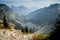 Mountain landscape high in the alpine zone