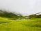 Mountain landscape. Lake in the highlands of the Caucasus. Spring bright color