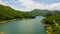 Mountain landscape with a lake. Victoria Reservoir.