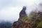 Mountain Landscape of the Masca Gorge. Beautiful views of the coast with small villages in Tenerife, Canary Islands