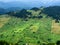 Mountain landscape and Moieciu village 