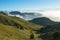 Mountain landscape. Mount Grappa panorama, Italian alps