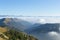 Mountain landscape. Mount Grappa panorama, Italian alps