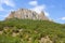 Mountain landscape, a mountain with a Grand stone ridge on top