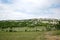 Mountain landscape. Mountain landscape. Green lawn in the mountains