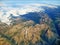 Mountain landscape near Monte Viso, Italy - aerial view