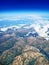 Mountain landscape near Monte Viso, Italy - aerial view