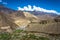 Mountain landscape with Nepalese village.