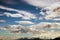 Mountain landscape over Beagle Channel in Patagonia.