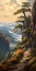 Mountain Landscape Painting With Artgerm And Miyazaki Hayao Style