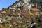 Mountain landscape with rock formations in Epirus, Greece,