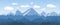 Mountain landscape - rows of Alaska mountains vector