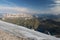 Mountain landscape. Sella Group mountains seeing from marmolada glacier, Dolomites