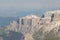 Mountain landscape. Sella Group mountains seeing from marmolada glacier, Dolomites